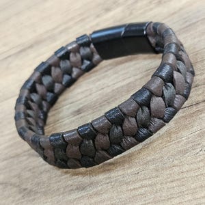 Braided Leather Bracelet Men, Genuine Leather Mens Bracelet, Gift for Him, Birthday Gift, Mens Leather Jewelry