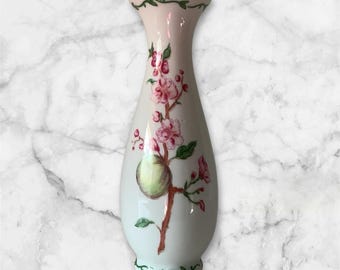 Vintage Royal Gallery Bud Vase Hand Painted Floral/Butterfly Design Stamped
