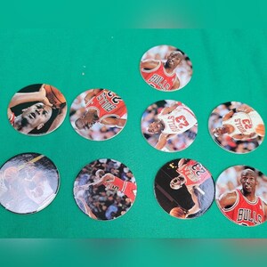 1995 Upper Deck Michael Jordan Mini Disc Pogs Milk Caps Lot of 9 Pogs Per Set