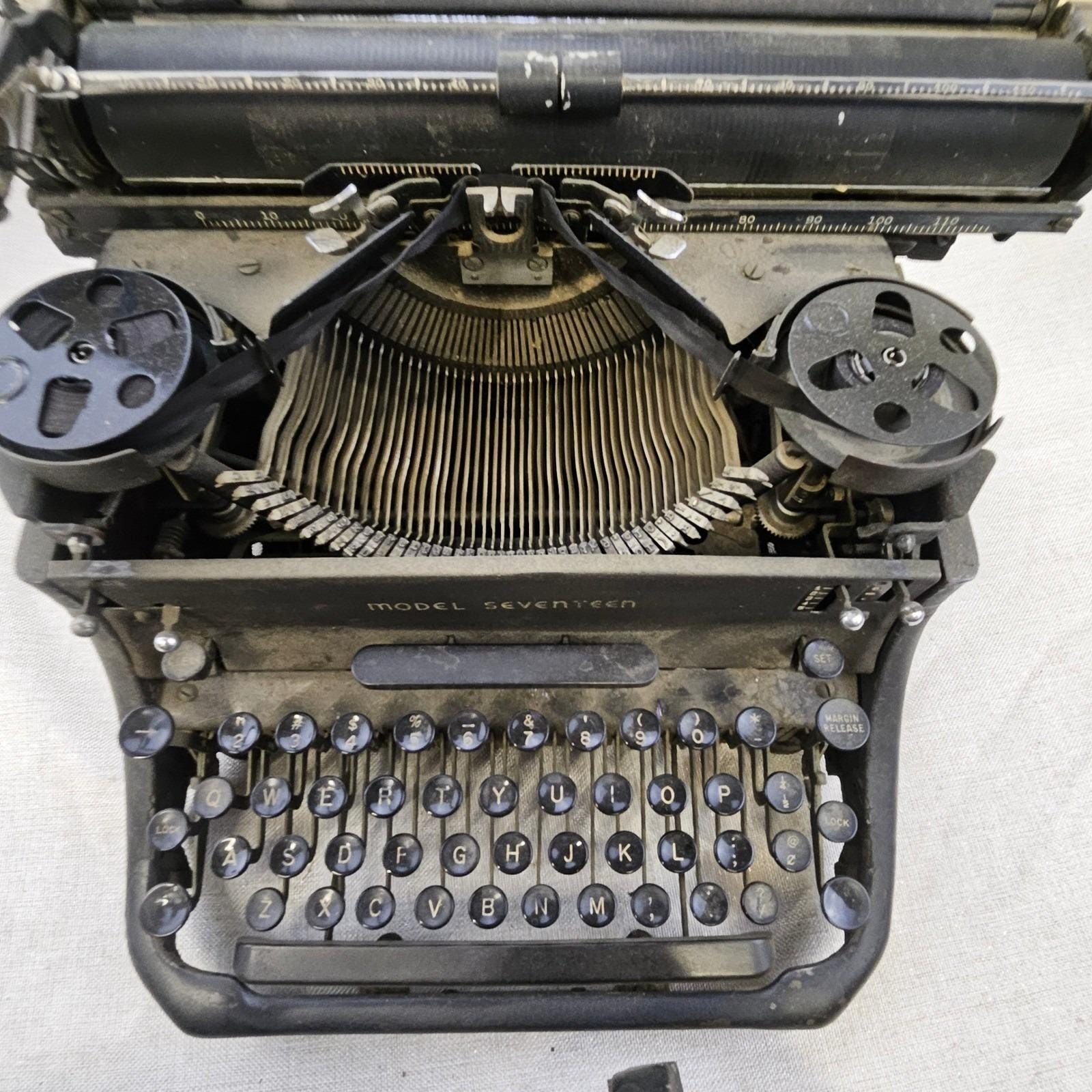 Remington Rand MODEL SEVENTEEN タイプライター Vintage Remington Rand Model Seventeen Typewriter Black Works - Etsy