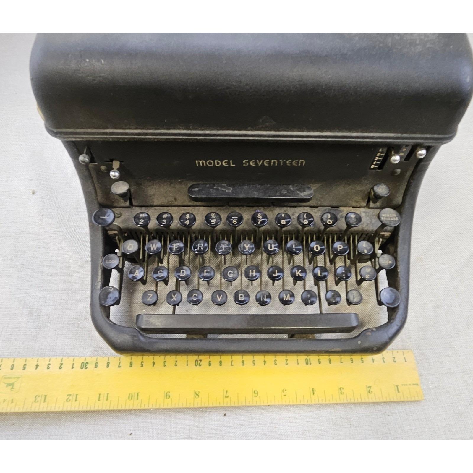 Vintage Remington Rand Model Seventeen Typewriter Black Works - Etsy