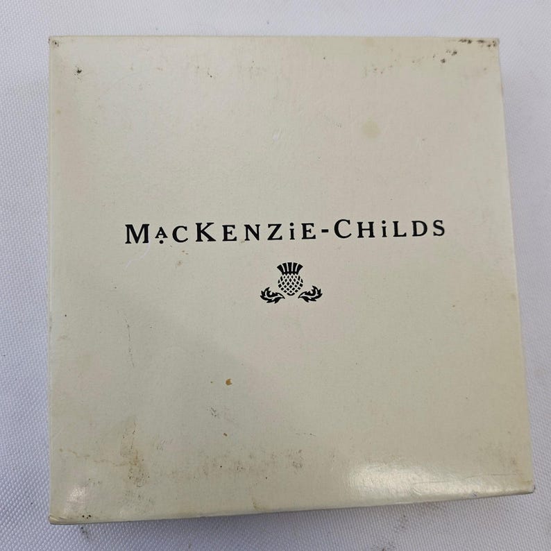 MacKenzie-Childs Set of 4 Collage Patchwork Cork Back Coasters Pink Polka Dot image 10
