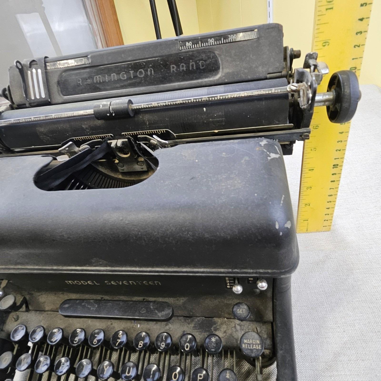 Vintage Remington Rand Model Seventeen Typewriter Black Works - Etsy