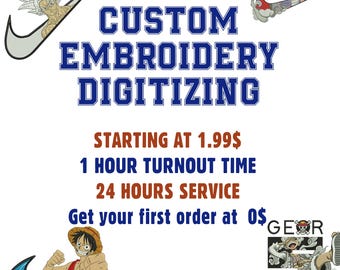 Custom Embroidery, Anime Embroidery, Logo Digitizing, Weihnachten Custom Embroidery , Embroidery, Individuelle Stickerei, PES File, EMB file