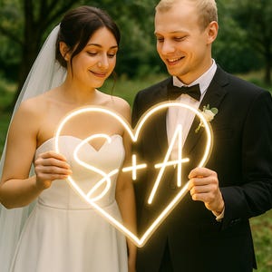 Custom Neon Wedding Sign: Personalized LED Wall Decor