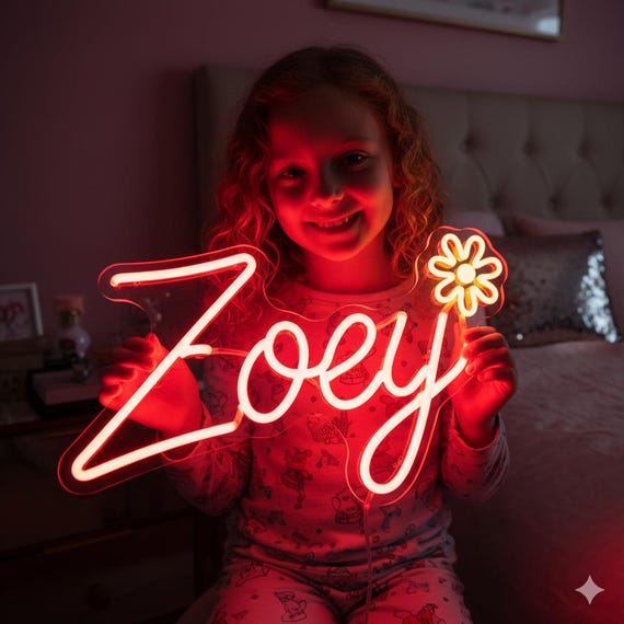 Custom Neon Name Sign bedroom: LED Personalized Kids Room Decor, Teen Girls gifts, Dorm Decor