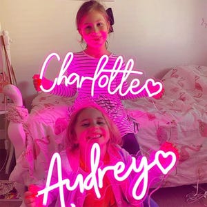 Letrero de neón personalizado con nombre para dormitorio: decoración LED personalizada para habitación infantil, regalos para adolescentes, decoración de dormitorio imagen 3