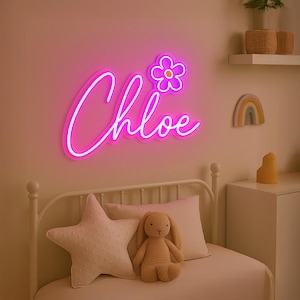Custom Neon Name Sign kids bedroom: LED Personalized Kids Room Decor,  Personalized Neon LED Name Sign, light up name sign| Christmas Gifts