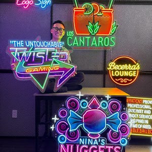 Custom Business Logo Neon Sign: LED Wall Decor