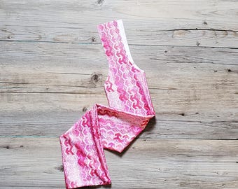 Flitsende roze paardenstaarttas met kleine sprankeling.