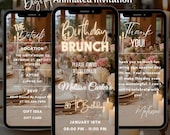 Animated Birthday Brunch Invitation: Editable Video Evite Template (Digital Download)
