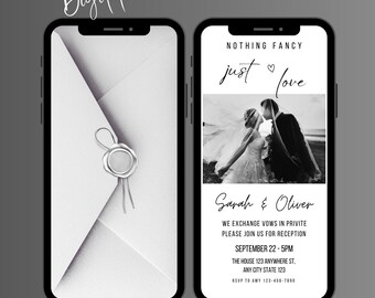 Elegant Wedding Video Invitation, Editable Animated Modern Wedding Invite Template