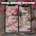 Pink & Orange Birthday Dinner Video Invitation,Floral Birthday Brunch Invite,Animated Birthday Invite,Digital Birthday Flyer,Text Invitation