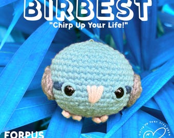 Handmade Parrotlet Crochet Keychain | Bird Lover Gift