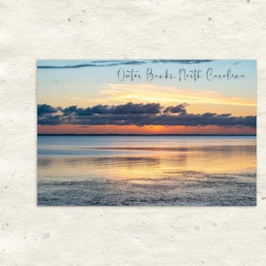 Postal del atardecer en Outer Banks