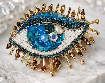 Evil Eye Brooch Blue Pin Protection Jewelry eye Accessory
