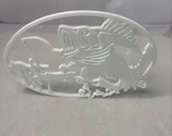 Arte mural de pesca impreso en 3D (simple)