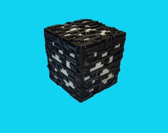Cubo de obsidiana de Minecraft impreso en 3D
