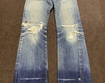 Flare Studio D’Artisan Selvedge heavy Distressed  & Heavy Whiskers.Size 27.