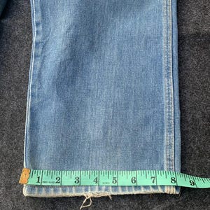 Pantalones vaqueros Wrangler de mezclilla azul estilo años 60 - Hechos en EE. UU. - Cremallera Scovill. Talla 32. imagen 8