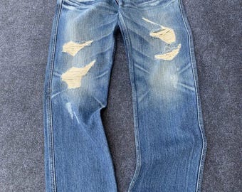 Levi’s 702 Distressed Denim Jeans Made in Japan W30 Vintage Fade
