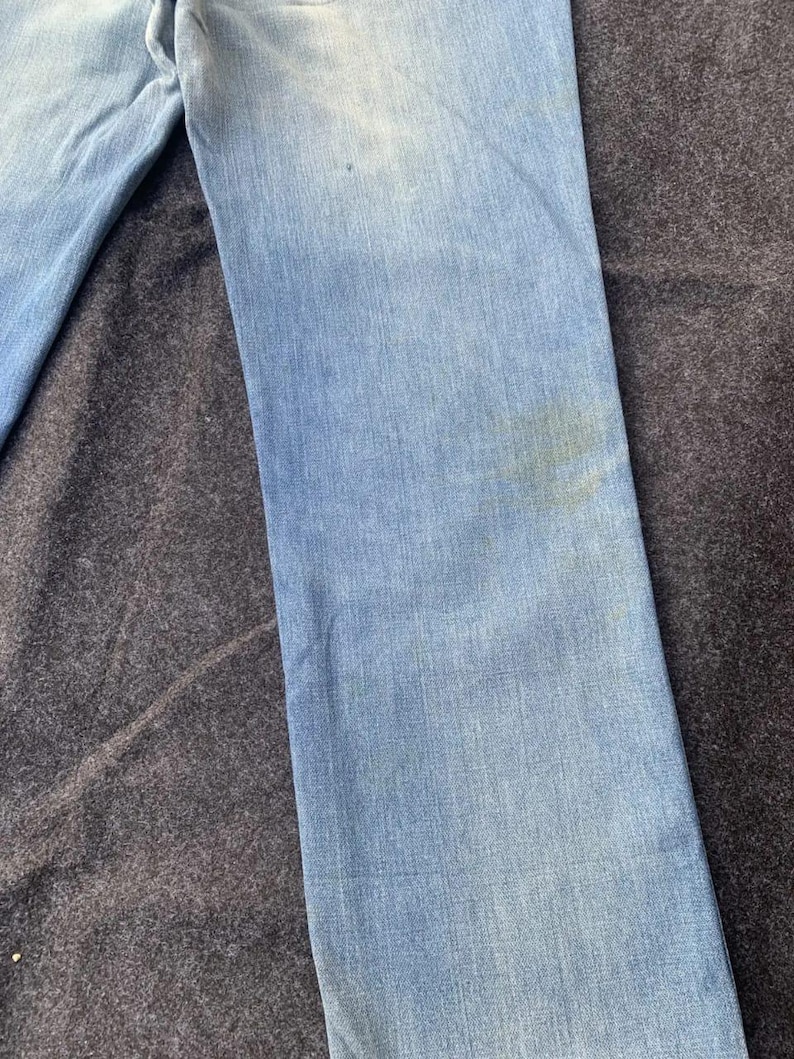 Pantalones vaqueros Wrangler de mezclilla azul estilo años 60 - Hechos en EE. UU. - Cremallera Scovill. Talla 32. imagen 12