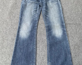 Jeans Levis 708 Flare W28 Natural Faded Low Rise Bootcut Denim Pants Y2K