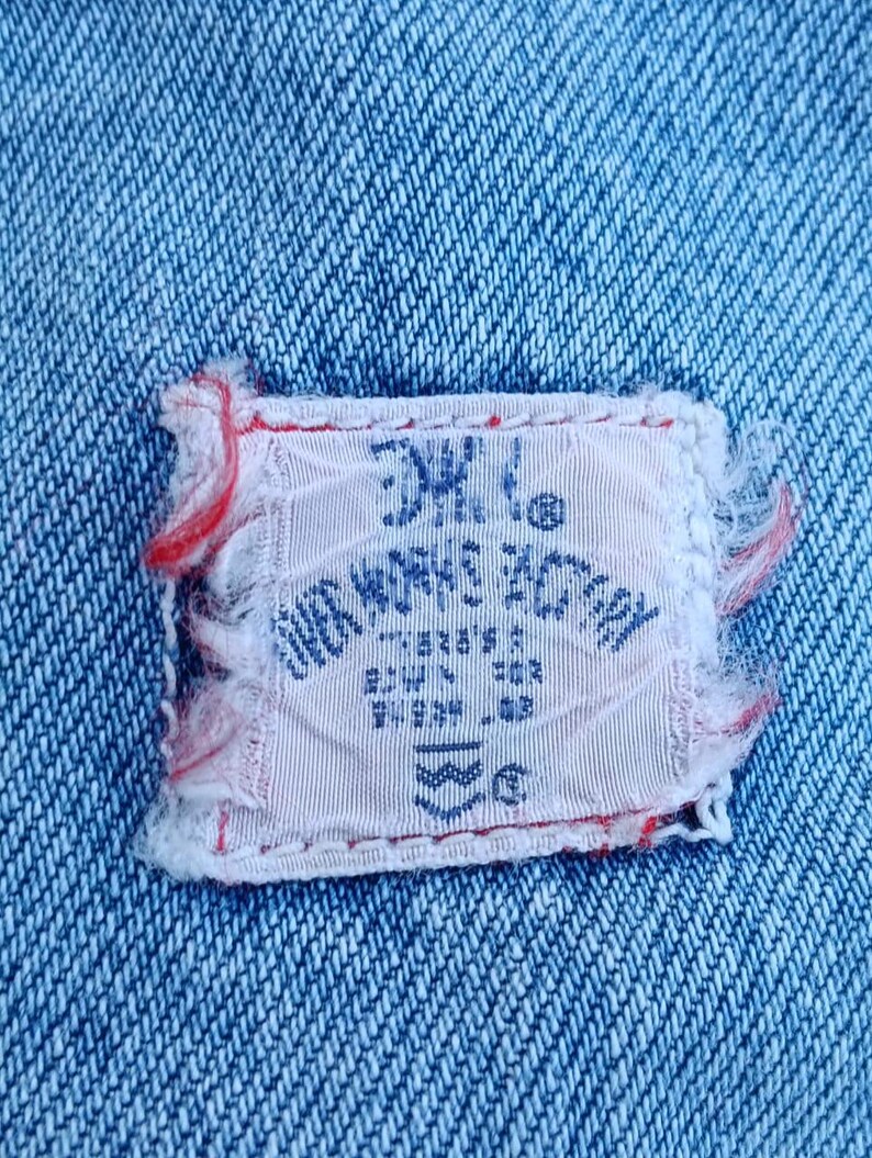 Edwin Over Works Factory Lot 4029 denim timmerman overall. Maat 33 afbeelding 7