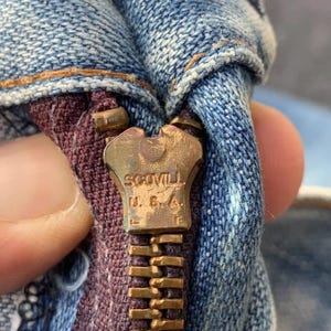 Pantalones vaqueros Wrangler de mezclilla azul estilo años 60 - Hechos en EE. UU. - Cremallera Scovill. Talla 32. imagen 13