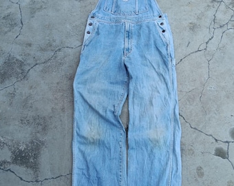 Edwin Over Works Factory Lot 4029 Denim Carpenter Overalls. Size 33