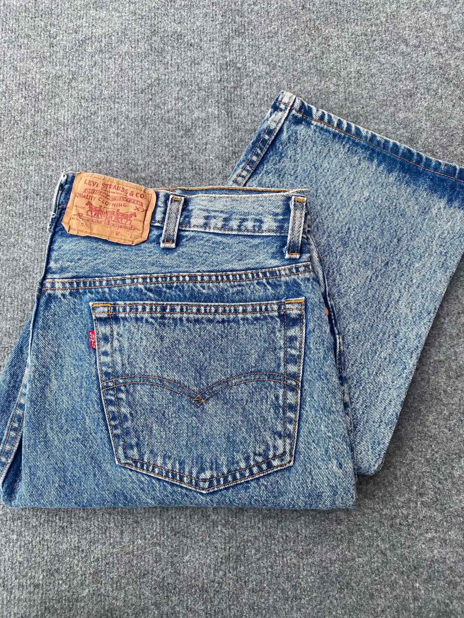 Vintage Levi's 501 Made in USA 1989 Acid Wash Denim Jeans W40 L30.