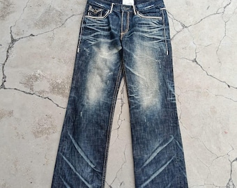 Lolita Jeans Size 25 Fits W29xl31 Japanese Low Rise Bootcut Denim