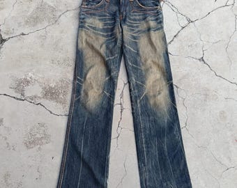 Edwin 503 Blue Trip Muddy Wash Natural Fades Denim Japanese.
