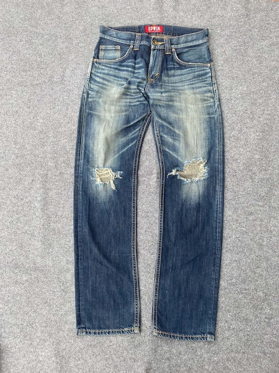 Edwin, Distressed Edwin exclusive vintage Japanese denim size 32.