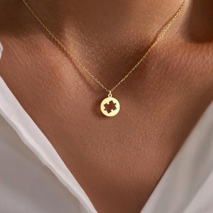 Puzzle Piece Necklace - Minimalist Puzzle Pendant - Unique Silver Jewelry for Puzzle Lovers - Custom Puzzle Charm Gift