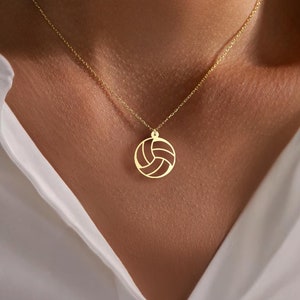 Volleyball Necklace - Custom Sports Pendant - Sterling Silver Jewelry for Volleyball Lovers