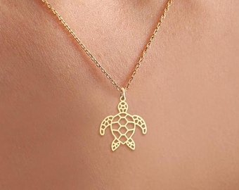 925 Sterling Silver Turtle Necklace - Sea Turtle Pendant - Nature-Inspired Jewelry for Ocean Lovers