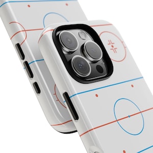 Hockey Phone Case with Ice Rink Design, Tough Phone Cover, Gift for Hockey Fans, Durable Mobile Accessory, Unique Sports Merchandise