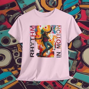 Hip Hop Dance Shirt - Rhythm in Motion - Urban Street Dance Tee - Vibrant Dancer Top - Gift for Dancers - Men&#39;s and Women&#39;s Dancewear