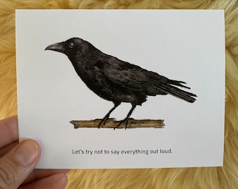 Black Crow Greeting Card