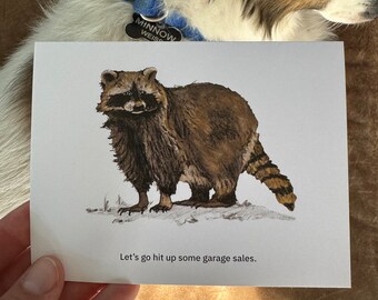 Raccoon Greeting Card