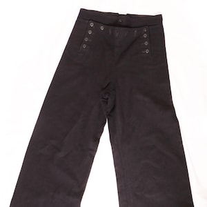 希少 vintage 1940s~50s Wide Wool Slacks 黒 1940s Wool Pants - Etsy