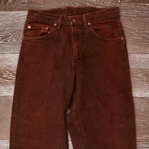 Vintage 1993 Levi's 554 Dunkelbraune Denim Jeans, USA Made 31x30