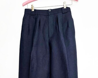 パンツ 90s USA label navy linen tencel slacks パンツ 90s USA label navy linen tencel slacks Zpanxa Women's