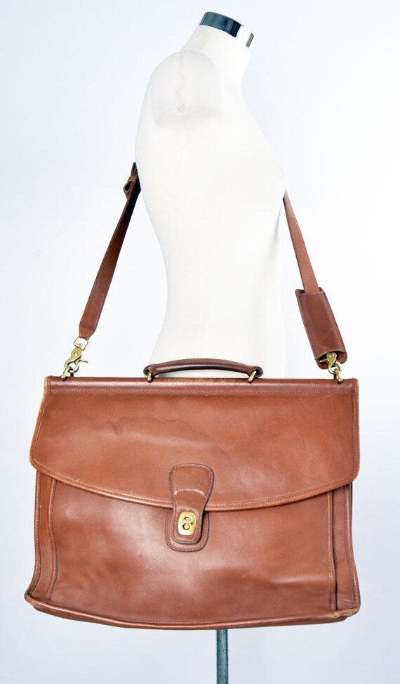 Vintage COACH 5266 Leder Weekender Reisetasche Braun Koffer Handgepack USA 1990 Handgepack Braun Tan Leder Crossbody Etsy