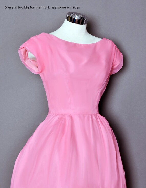 Vintage Style 50s White and Pink Tea Length Homecoming Dress main image 1