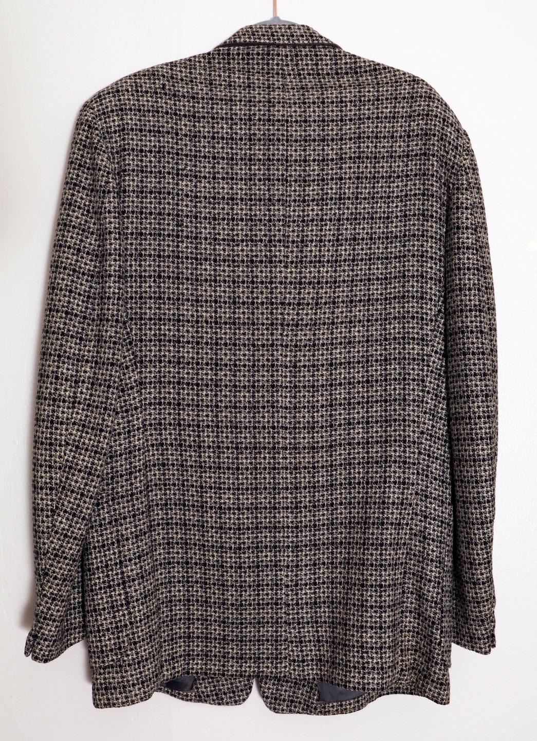 ★40~50'sUSビンテージウールジャケット★Mサイズ相当【Don Juan】 30's DON JUAN Black & White Wool Men's Jacket Over Coat Vintage