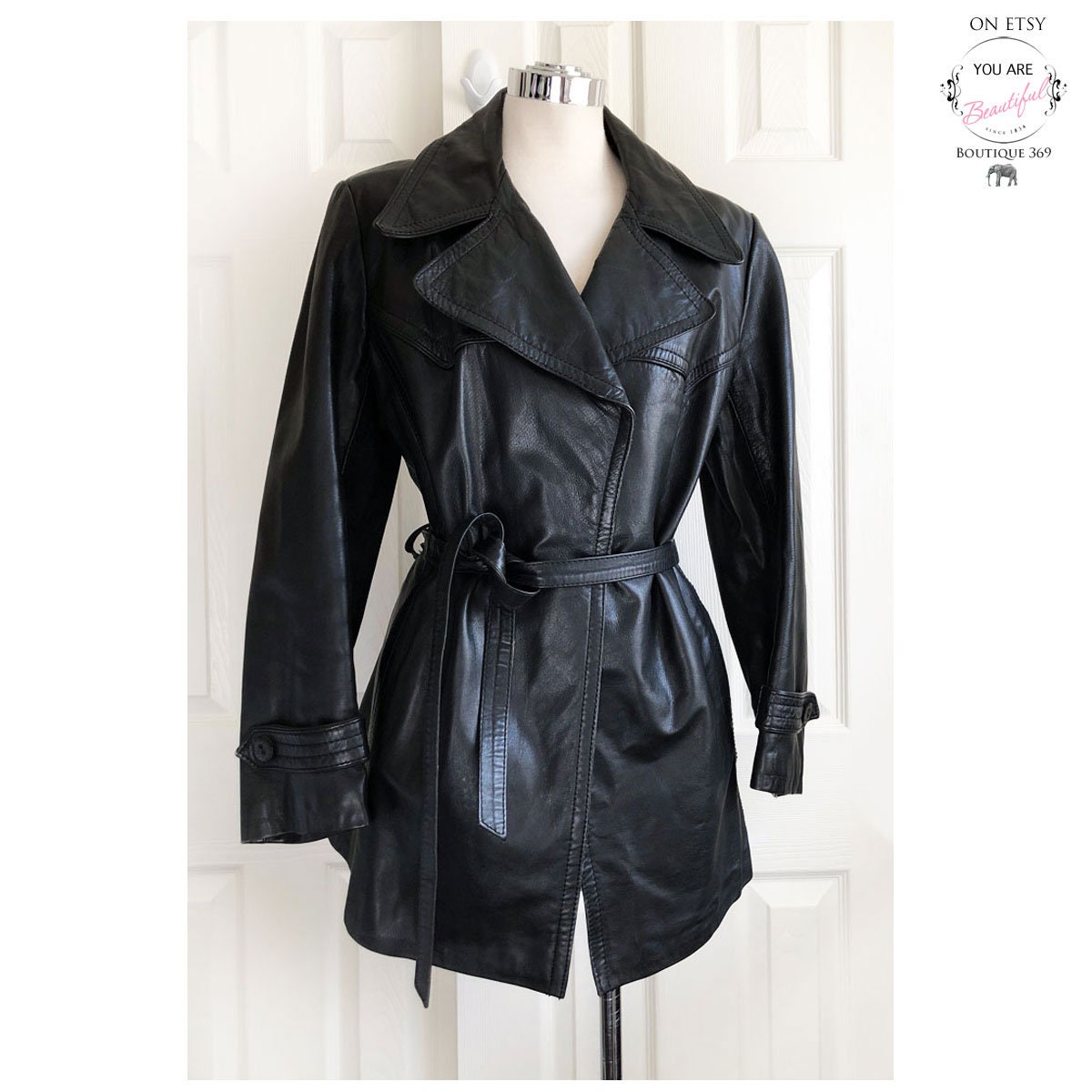 Leather Lapel Jacket - Etsy