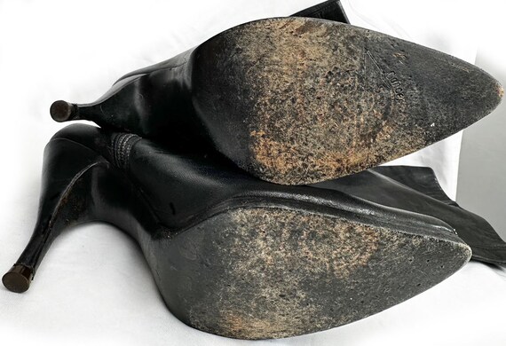 70's Vintage Black Leather Fetish Boots by Freder… - image 7