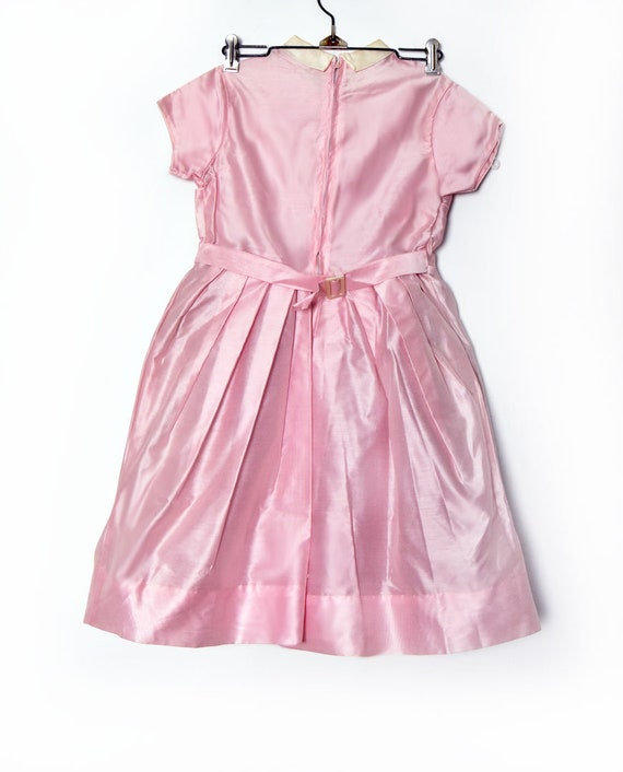 vtg Little Girls Pink Party Dress, Vintage Dress,… - image 3